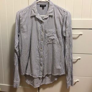 TOPSHOP Striped Button Down Shirt